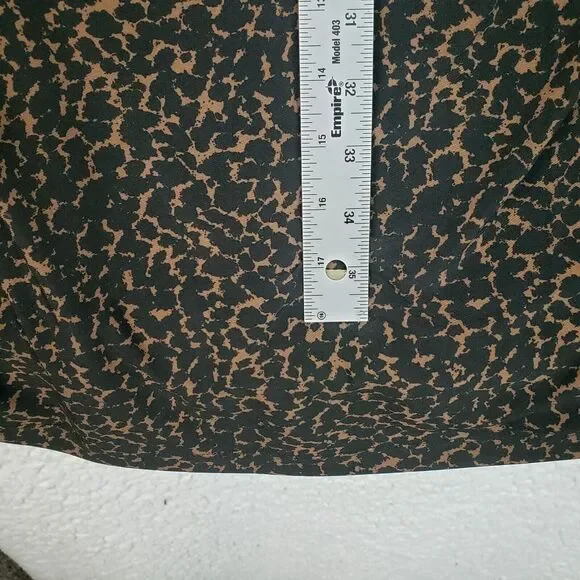 Lauren Ralph Lauren Dress Women 16 Animal Print Stretch Midi Old Hollywood Dark - Picture 6 of 7